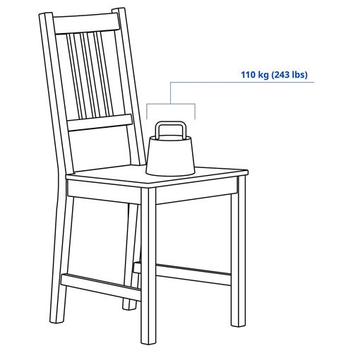 IKEA - PINNTORP, ahşap sandalye, çam-beyaz