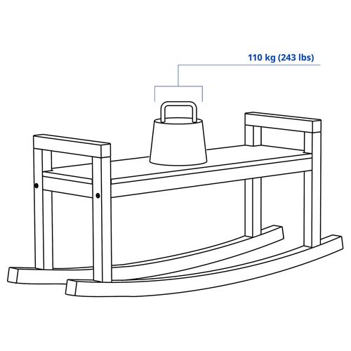 IKEA - IKEA PS 2026, bank, çam-şeffaf lake, 127 cm