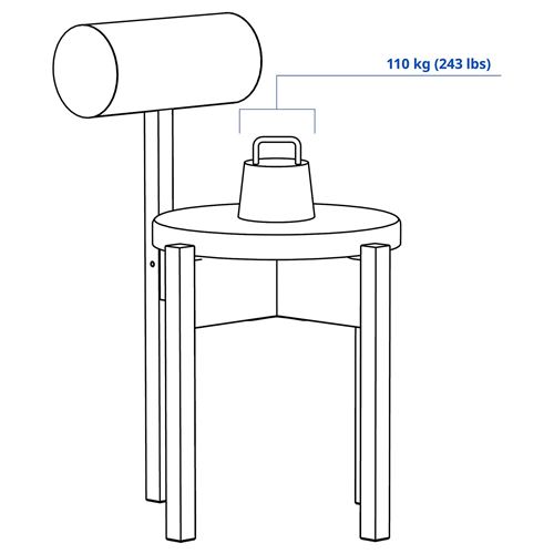 IKEA - IKEA PS 2026, döşemeli sandalye, parlak mavi-Knaback parlak mavi