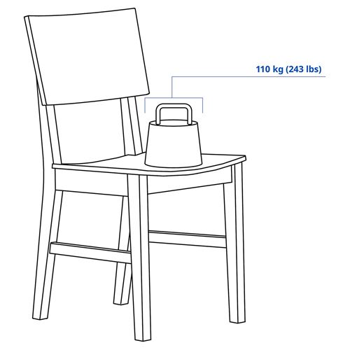 IKEA - NORDEN/KARSKAR, dining set, white-rubberwood, 4 chairs