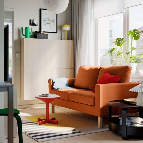 IKEA - SALTSJÖBADEN, 2-seat sofa, tonerud red-brown