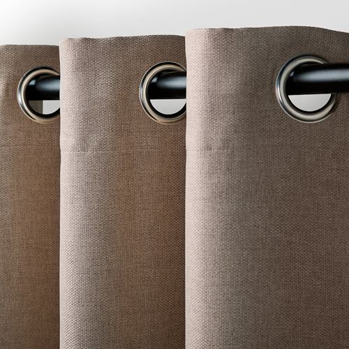 IKEA - ANNAKAJSA, blackout curtain, 1 pair, beige, 145x300 cm