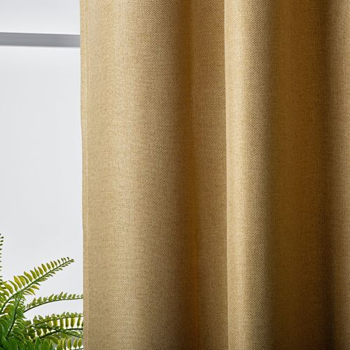 IKEA - ANNAKAJSA, blackout curtain, 1 pair, yellow-brown, 145x300 cm