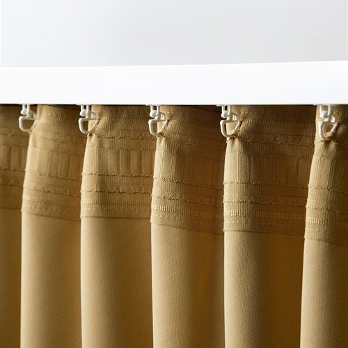 IKEA - ANNAKAJSA, blackout curtain, 1 pair, yellow-brown, 145x300 cm