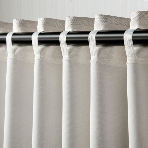 IKEA - ANNAKAJSA, blackout curtain, 1 pair, white, 145x300 cm