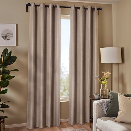 IKEA - ANNAKAJSA, blackout curtain, 1 pair, beige, 145x300 cm
