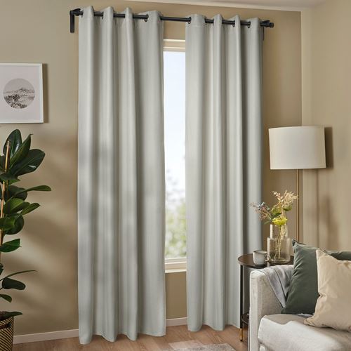 IKEA - ANNAKAJSA, blackout curtain, 1 pair, white, 145x300 cm