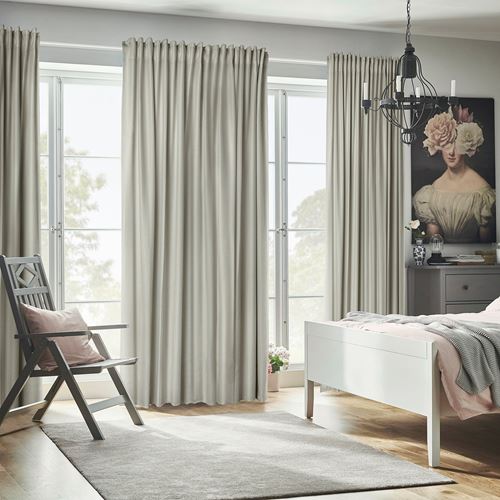 IKEA - ANNAKAJSA, blackout curtain, 1 pair, white, 145x300 cm