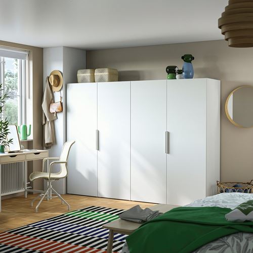IKEA - PLATSA/FONNES, PLATSA wardrobe, white, 240x57x181 cm
