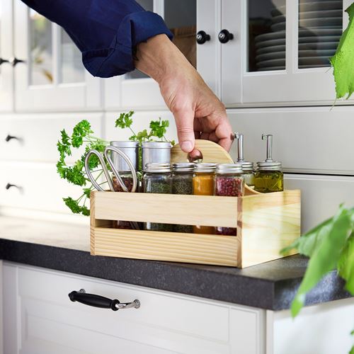 IKEA - CHOKLADHAJ, portable organiser, wood, 25x18 cm