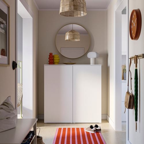 IKEA - PLATSA/FONNES, shoe cabinet/storage, white, 120x42x123 cm