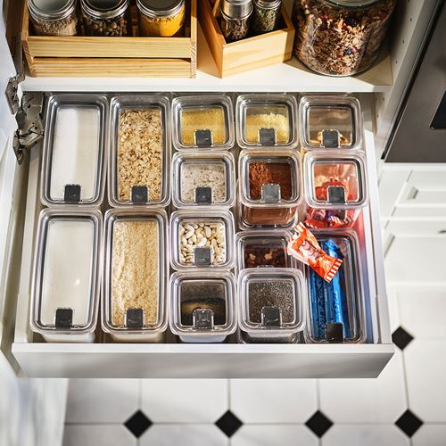 IKEA - KORALLVIPPA, food storage container sets, transparent