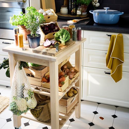 IKEA - SANDABBORRE, tea towel, white- dark yellow, 50x50 cm