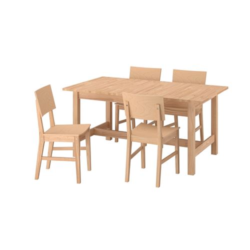 IKEA - KARSKAR, yemek masası takımı, kauçuk, 4 sandalyeli