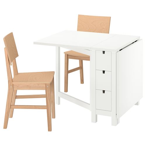 IKEA - NORDEN/KARSKAR, dining set, white-rubberwood, 4 chairs
