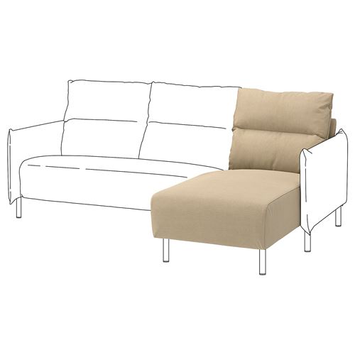IKEA - MANNARP, uzanma koltuğu, saxemara gri-bej