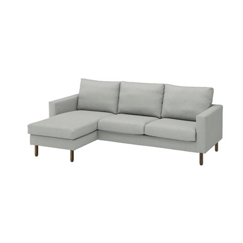 IKEA - SALTSJÖBADEN, 3-seat sofa with chaise longue, tonerud grey