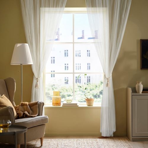 IKEA - DUNFLATA, tie-back, off white