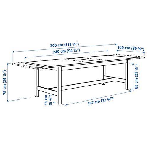 IKEA - KARSKAR/HÖGVED, yemek masası takımı, kauçuk-huş kaplama, 8 sandalyeli
