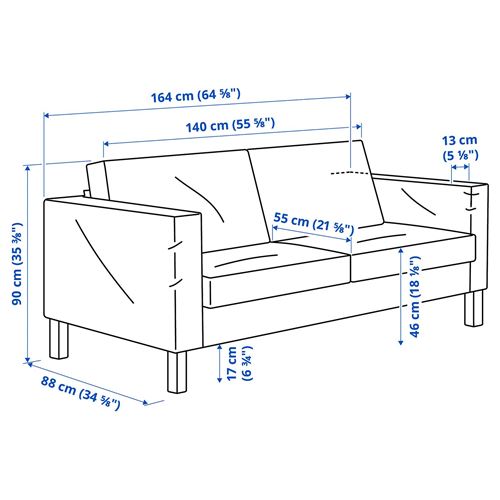IKEA - SALTSJÖBADEN, 2-seat sofa, vittangi light beige-white