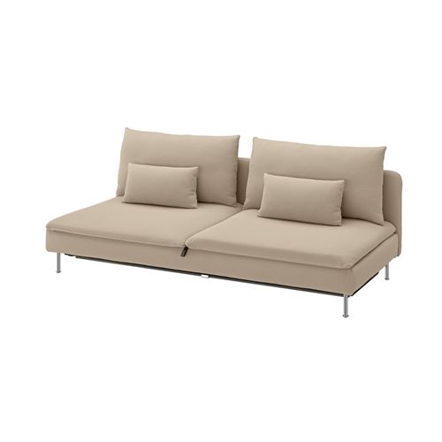IKEA - SÖDERHAMN, 3-seat sofa-bed, kelinge beige
