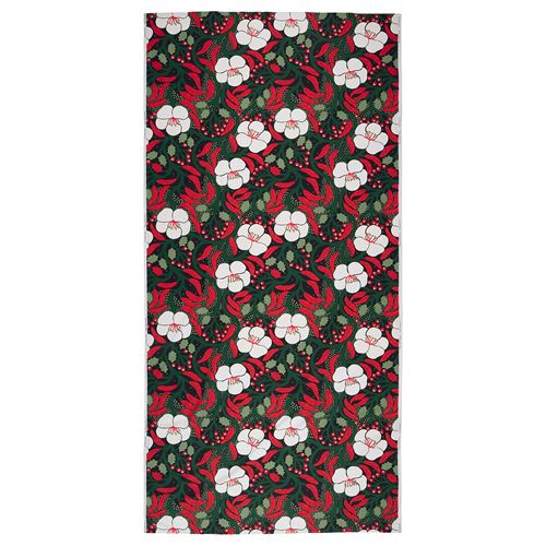 IKEA - VINTERFINT, pre-cut fabric, floral pattern-multicolour, 150x300 cm