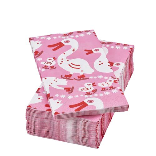 IKEA - VINTERFINT, patterned napkin, pink, 38x38 cm