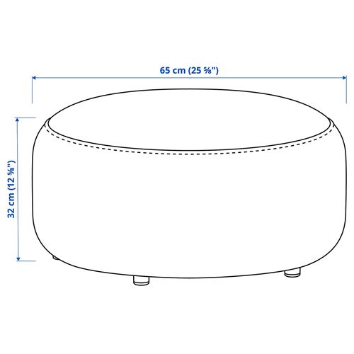 IKEA - LILLESATER, pouffe, Axvall off-white