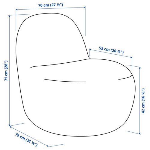 IKEA - LILLESATER, döner berjer, Axvall kırık beyaz