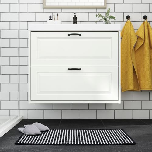 IKEA - KALLGATE, banyo paspası, siyah-beyaz, 50x80 cm