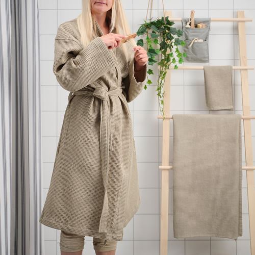 IKEA - GULDLÖNN, bath robe, beige, S/M