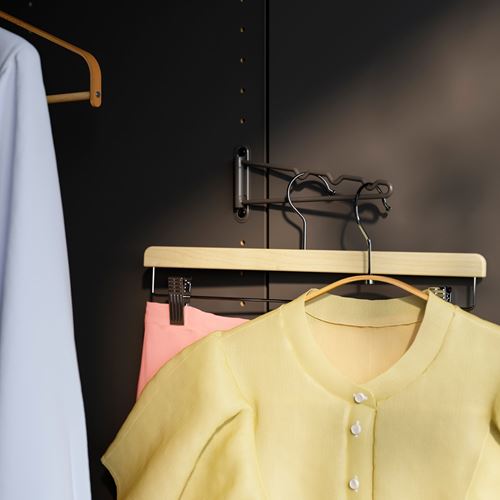 IKEA - KOMPLEMENT, pull-out multi-use hanger, dark grey, 20x8 cm