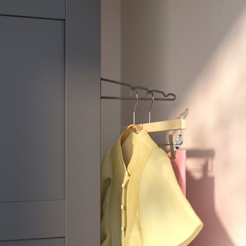 IKEA - KOMPLEMENT, pull-out multi-use hanger, dark grey, 20x8 cm