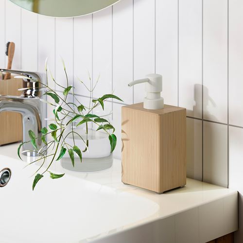 IKEA - STEGESUND, soap dispenser, light bamboo, 350 ml