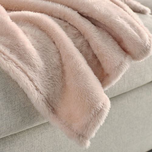 IKEA - ROSTLÖNN, throw, light pink, 130x170 cm