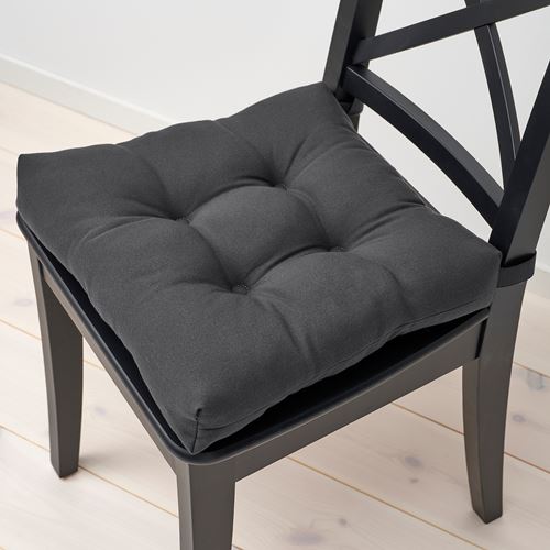 IKEA - MALINDA, chair pad, anthracite, 40x38x7 cm