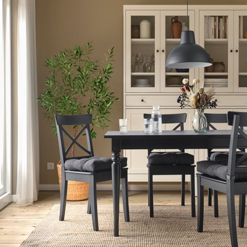 IKEA - MALINDA, chair pad, anthracite, 40x38x7 cm