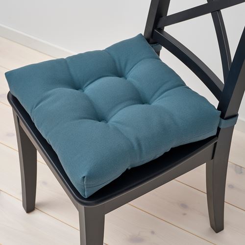IKEA - MALINDA, chair pad, blue/grey, 40x38x7 cm