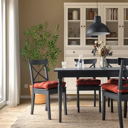 IKEA - MALINDA, chair pad, brown-red, 40x38x7 cm