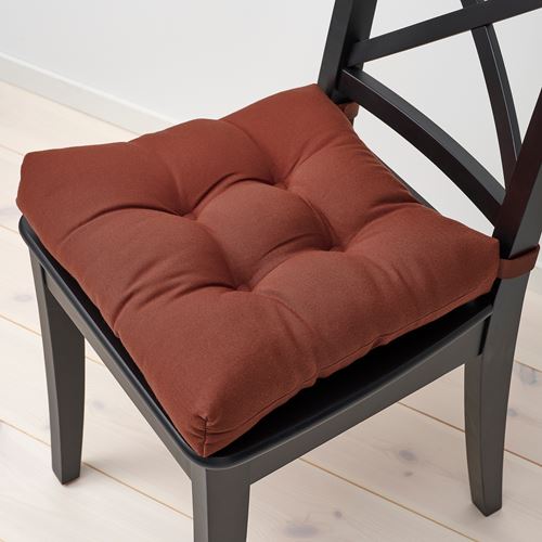 IKEA - MALINDA, chair pad, brown-red, 40x38x7 cm