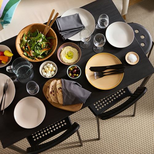 IKEA - SANDSBERG, kitchen table, black, seats 4