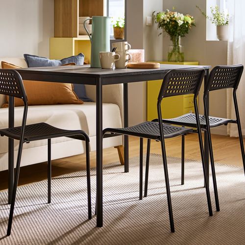 IKEA - SANDSBERG, kitchen table, black, seats 4