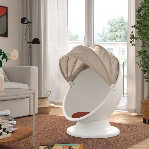 IKEA - IKEA PS LÖMSK, dönen çocuk koltuğu, beyaz-bej