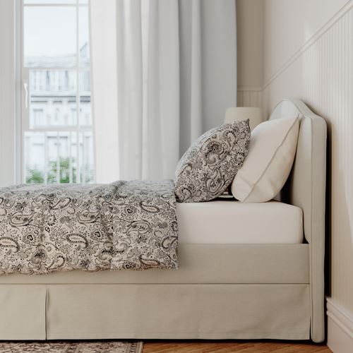IKEA - RAMNEFJALL, bed cover, Idekulla beige, 140x200 cm