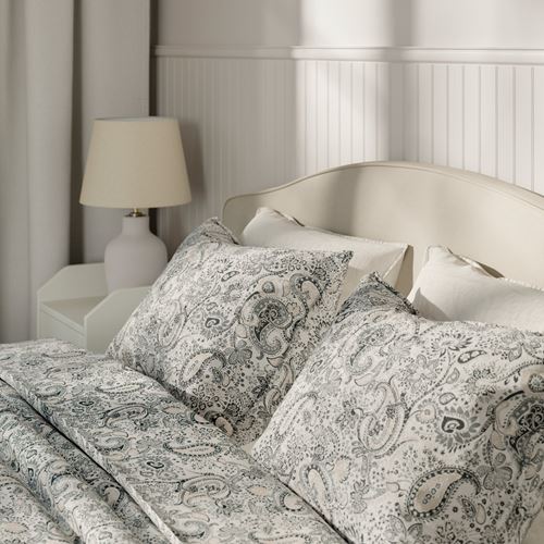IKEA - RAMNEFJALL, double bed, Idekulla beige, 140x200 cm