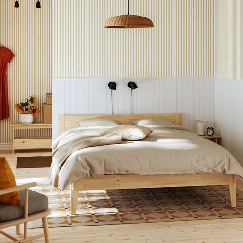 IKEA - TAXASKLINT, double bed, pine, 160x200 cm
