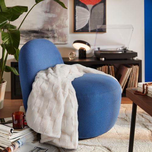 IKEA - TORPSPIREA, throw, white, 130x170 cm