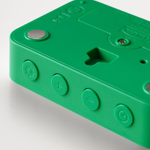 IKEA - LJUNGPIPARE, functional clock, green, 8x7 cm