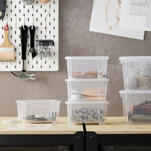 IKEA - SAMLA, box with lid, transparent, 14x18x10 cm/1 l