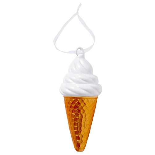 IKEA - VINTERFINT, tree ornament, yellow-white, 11.5 cm